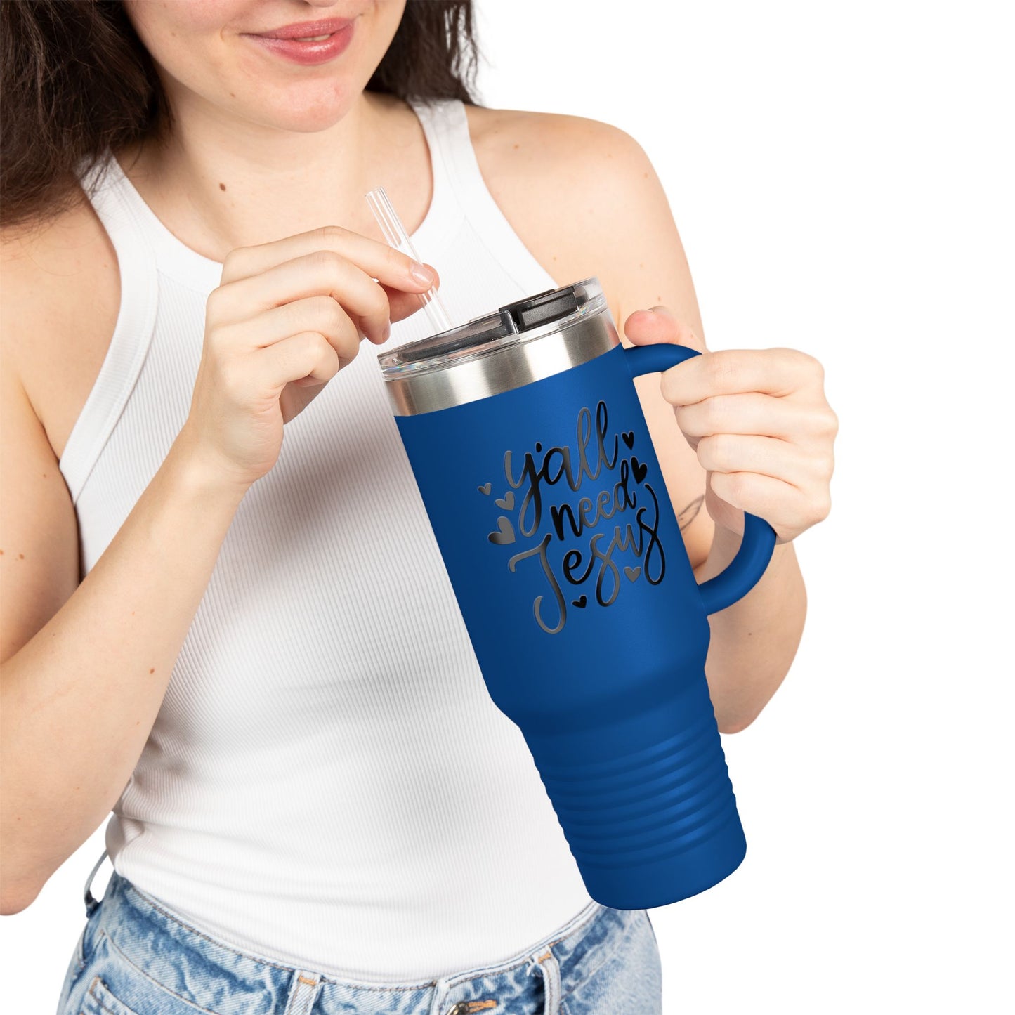 Y'all Need Jesus 40oz Insulated Travel Mug