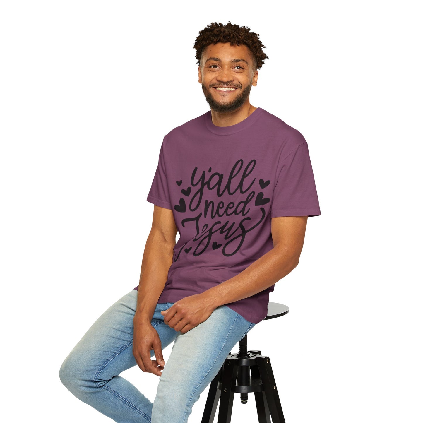T-Shirt — "Y'all Need Jesus" Script Faith Tee