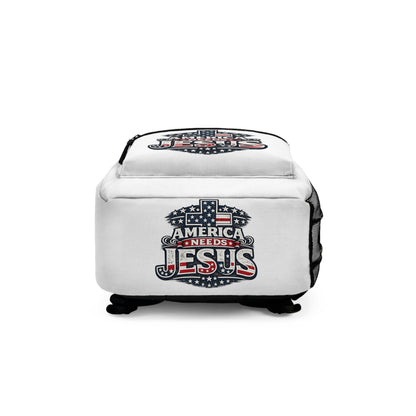 America Needs Jesus Patriotic Backpack