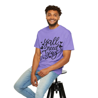 T-Shirt — "Y'all Need Jesus" Script Faith Tee