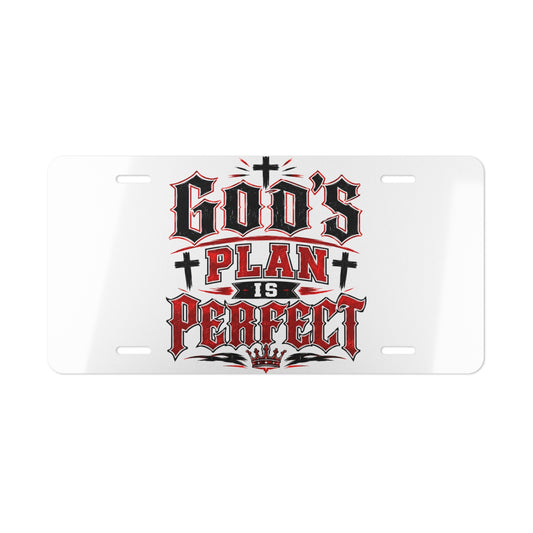 God's Plan Is Perfect Vanity Plate — Religious License Plate