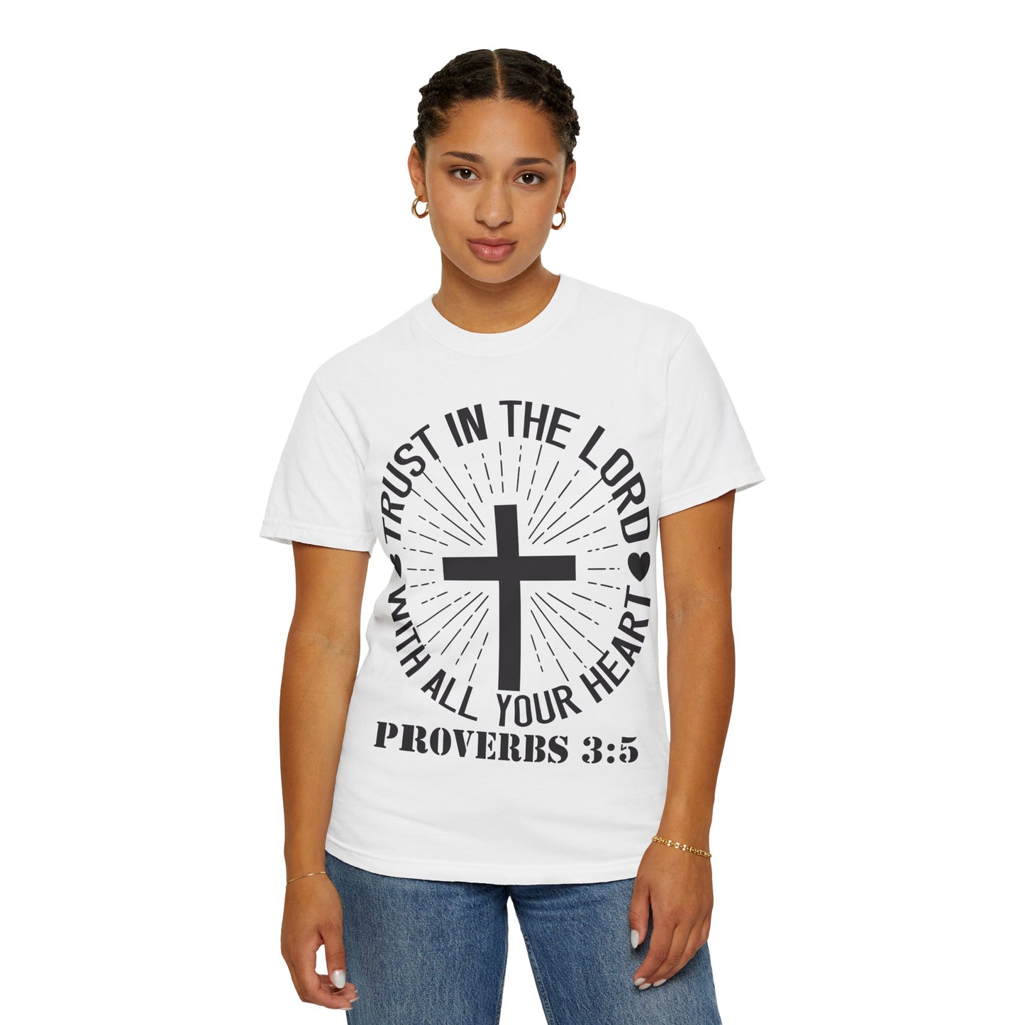 Christian T-Shirt — "Trust in the Lord with All Your Heart" Proverbs 3:5 Faith Tee