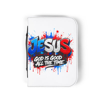 Bible Cover — Graffiti "JESUS: God Is Good All The Time" Zippered Bible Case