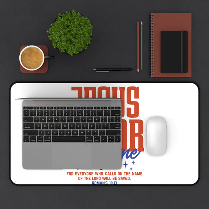 Desk Mat — "Jesus Is For Everyone" Christian Desk Mat (Romans 10:13)