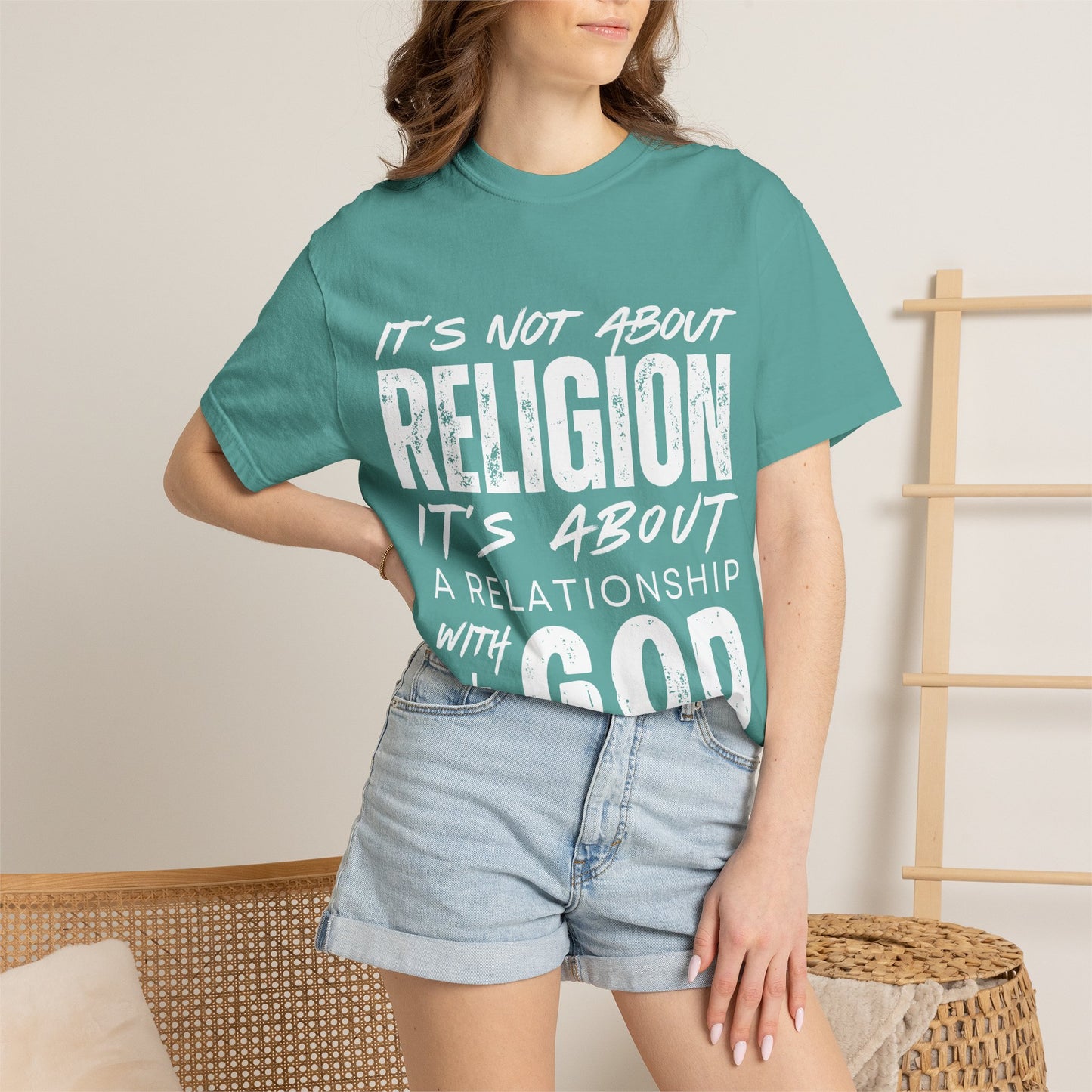 Christian T-Shirt — "It’s Not About Religion It’s About A Relationship With God"