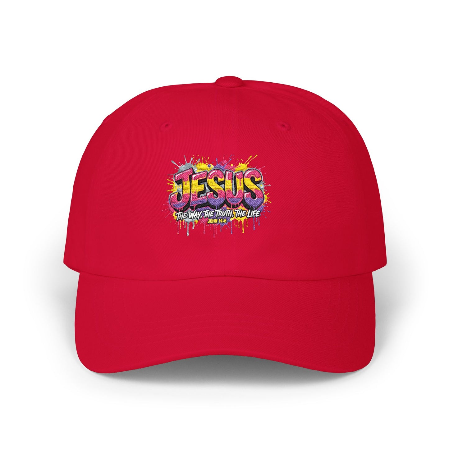 Jesus Graffiti Dad Cap – Colorful Christian Baseball Hat
