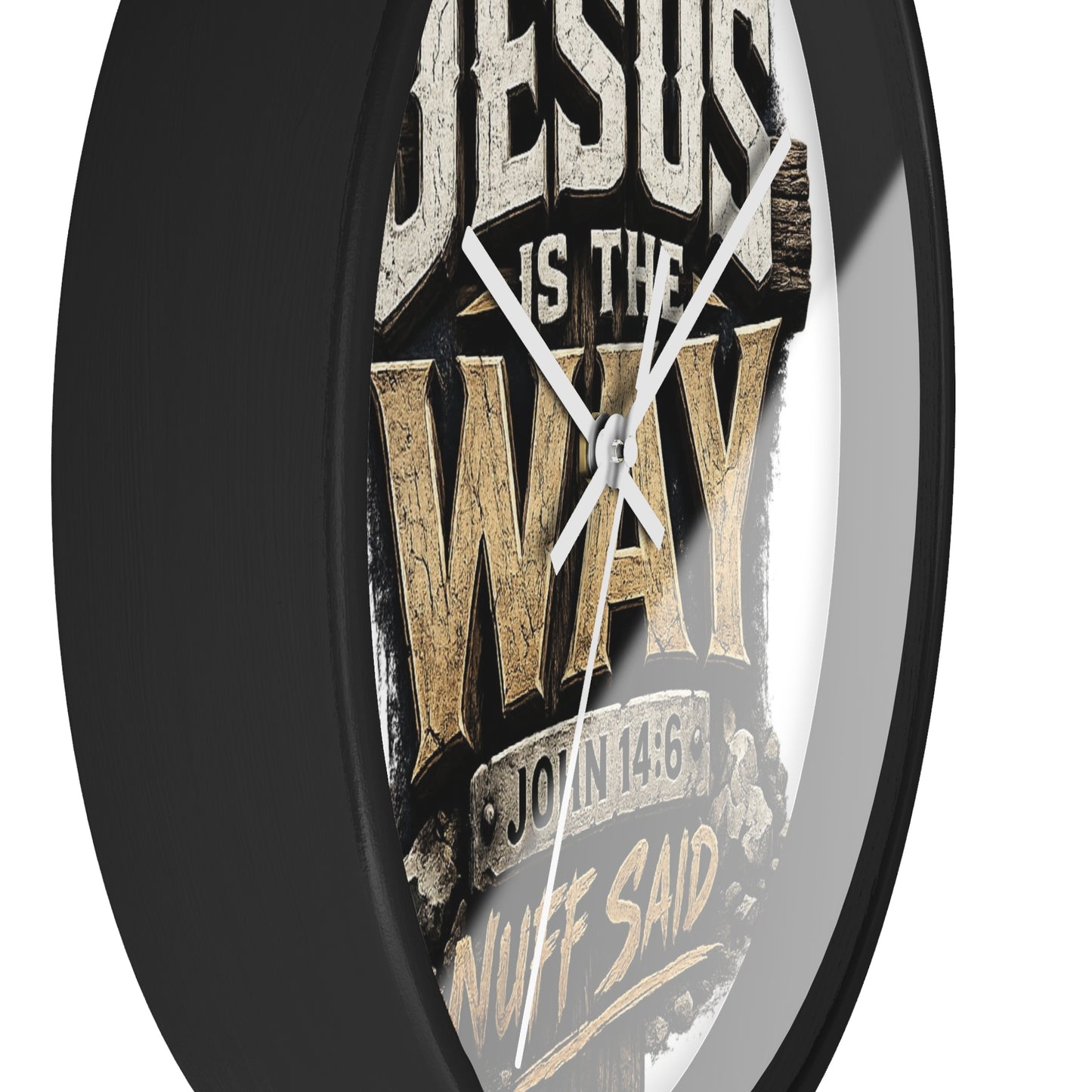 Jesus Is The Way Wall Clock — John 14:6 Inspirational Christian Home Decor