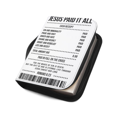 Bible Cover — "Jesus Paid It All" Receipt Design (Romans 6:23)