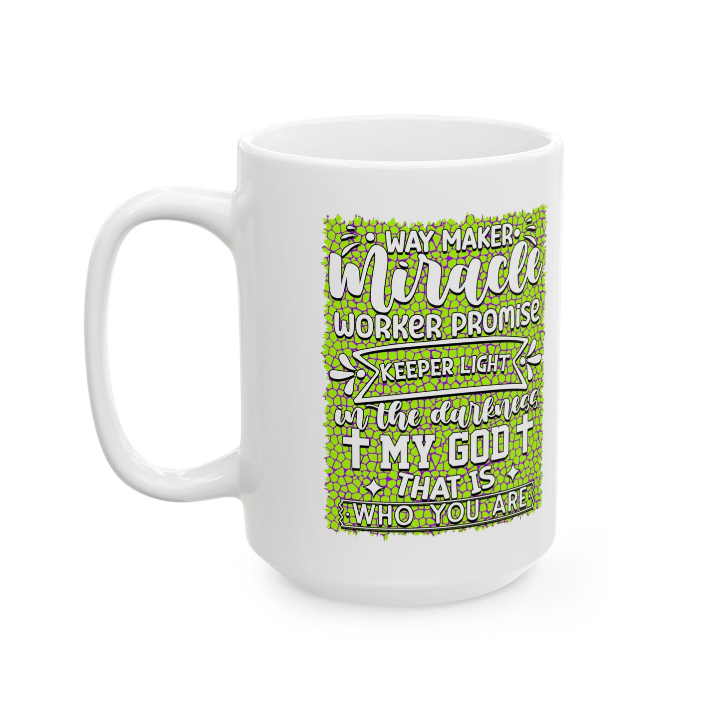 Inspirational Faith Mug — "With God All Things" Ceramic Coffee Cup (11oz & 15oz)