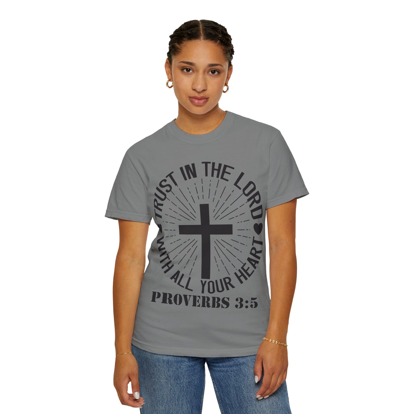 Christian T-Shirt — "Trust in the Lord with All Your Heart" Proverbs 3:5 Faith Tee