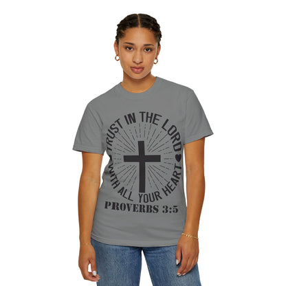 Christian T-Shirt — "Trust in the Lord with All Your Heart" Proverbs 3:5 Faith Tee
