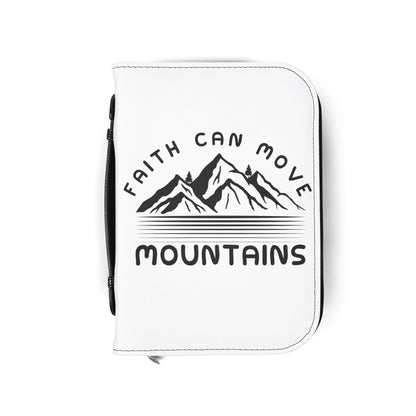 Bible Cover - "Faith Can Move Mountains" Mountain Design Zippered Bible Case