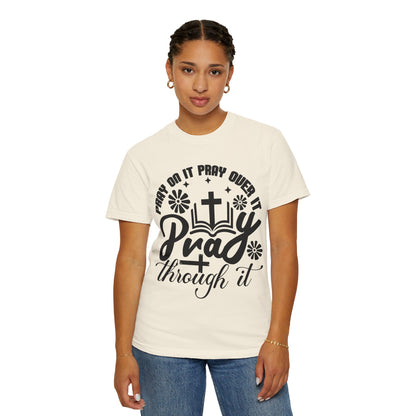 Prayer T-Shirt — "Pray Through It" Christian Faith Graphic Tee