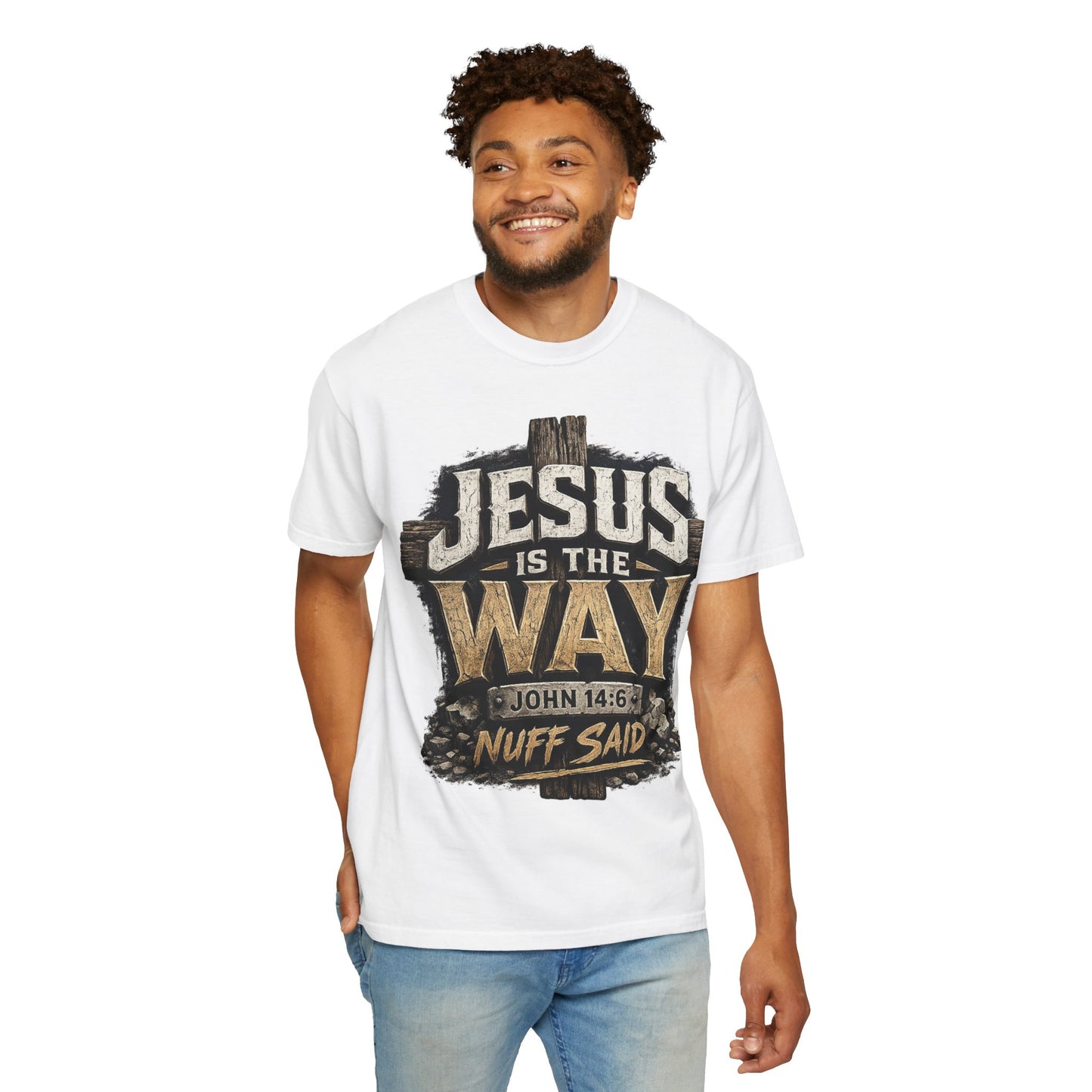 Christian T-Shirt — "Jesus Is The Way" (John 14:6) Graphic Tee