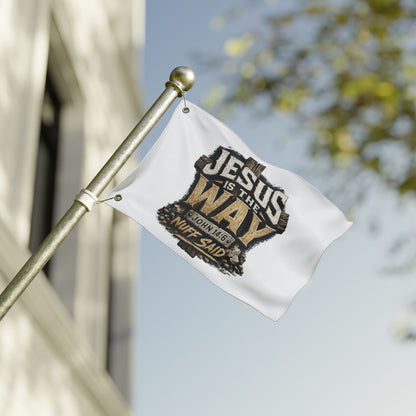 Jesus Is The Way Double-Sided Flag — John 14:6 Christian Decor