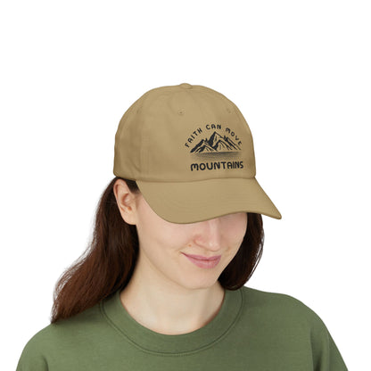 Faith Can Move Mountains Dad Cap – Embroidered Mountain Prayer Hat