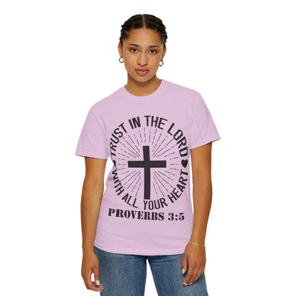 Christian T-Shirt — "Trust in the Lord with All Your Heart" Proverbs 3:5 Faith Tee