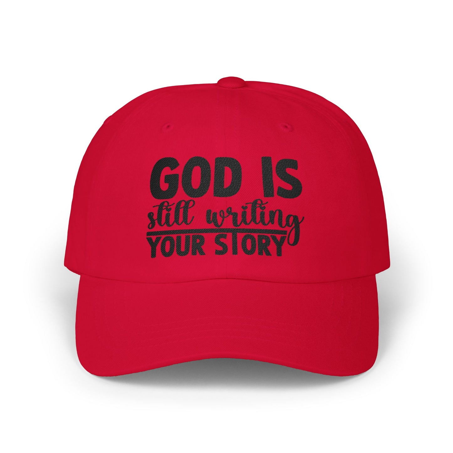 God Is Still Writing Your Story Dad Cap — Inspirational Christian Baseball Hat
