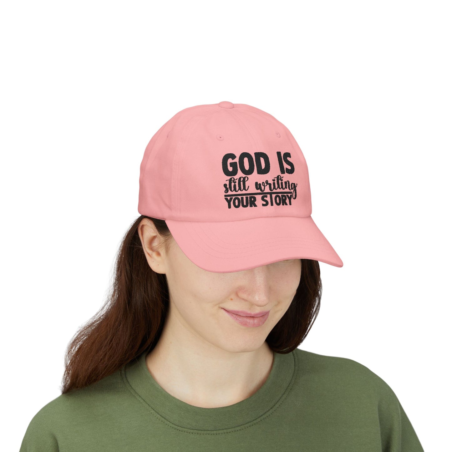 God Is Still Writing Your Story Dad Cap — Inspirational Christian Baseball Hat