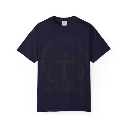Christian T-Shirt — "Trust in the Lord with All Your Heart" Proverbs 3:5 Faith Tee