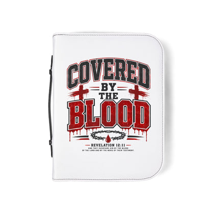 Covered by the Blood Bible Cover – Christian Zippered Bible Case with Cross Design
