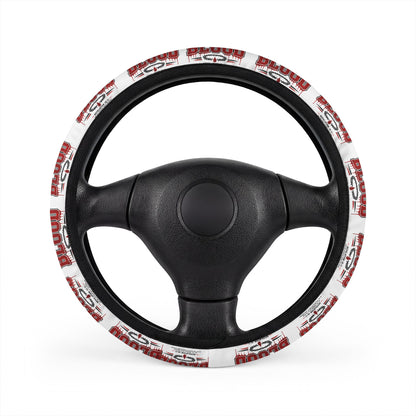 Steering Wheel Cover — Red "100% Blood" Racing Graphic Car Accessory
