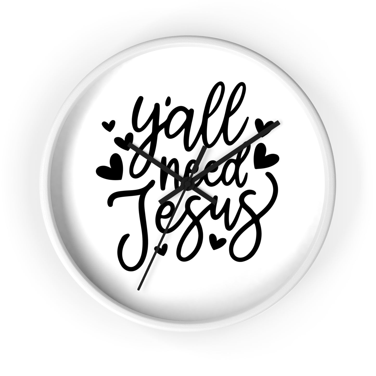 Y'all Need Jesus Wall Clock — Rustic Christian Home Decor