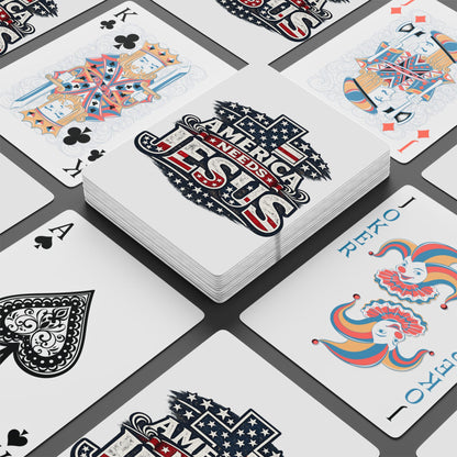 Poker Playing Cards — "America Needs Jesus" Patriotic Playing Card Deck