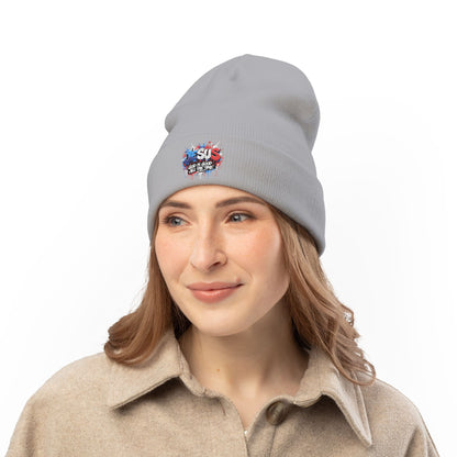 Embroidered 'God Is Good' Patriotic Knit Beanie