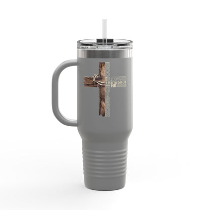 Religious Cross 40oz Insulated Travel Mug — Faith-Inspired Stainless Tumbler