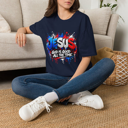 Jesus Graffiti T-Shirt — "God Is Good All The Time" Christian Tee