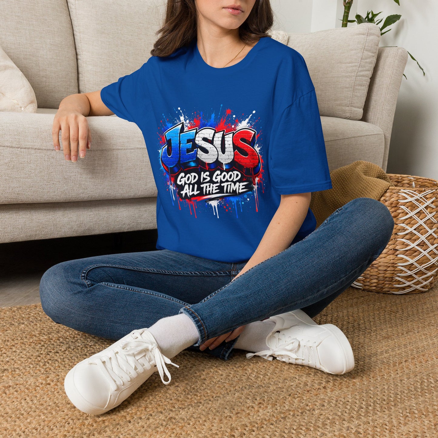 Jesus Graffiti T-Shirt — "God Is Good All The Time" Christian Tee