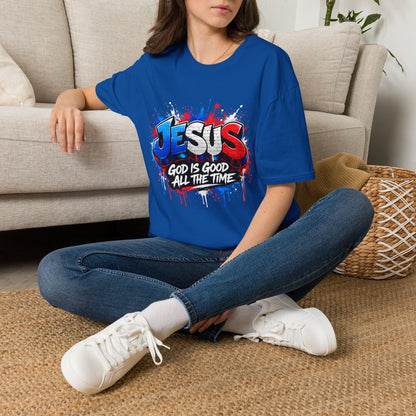 Jesus Graffiti T-Shirt — "God Is Good All The Time" Christian Tee