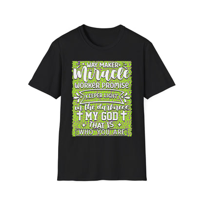 Way Maker Miracle Christian T-Shirt — Faith Verse Tee (Keeper, Promise)