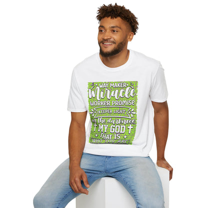 Way Maker Miracle Christian T-Shirt — Faith Verse Tee (Keeper, Promise)
