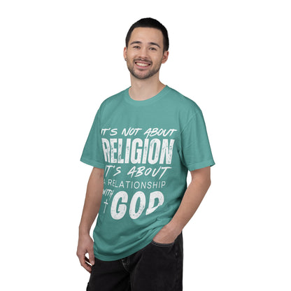 Christian T-Shirt — "It’s Not About Religion It’s About A Relationship With God"
