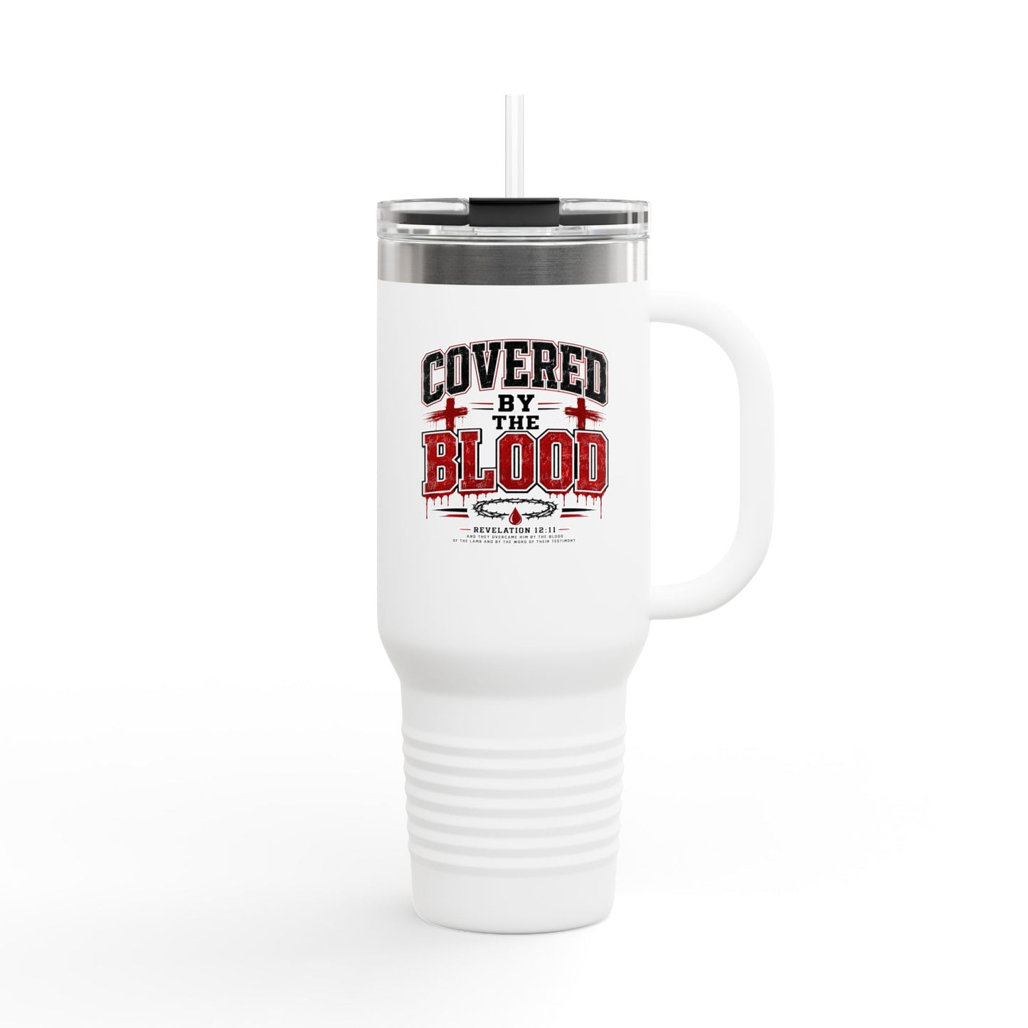 Covered by the Blood 40oz Insulated Travel Mug
