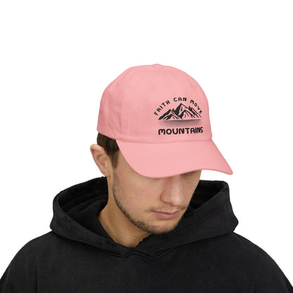 Faith Can Move Mountains Dad Cap – Embroidered Mountain Prayer Hat