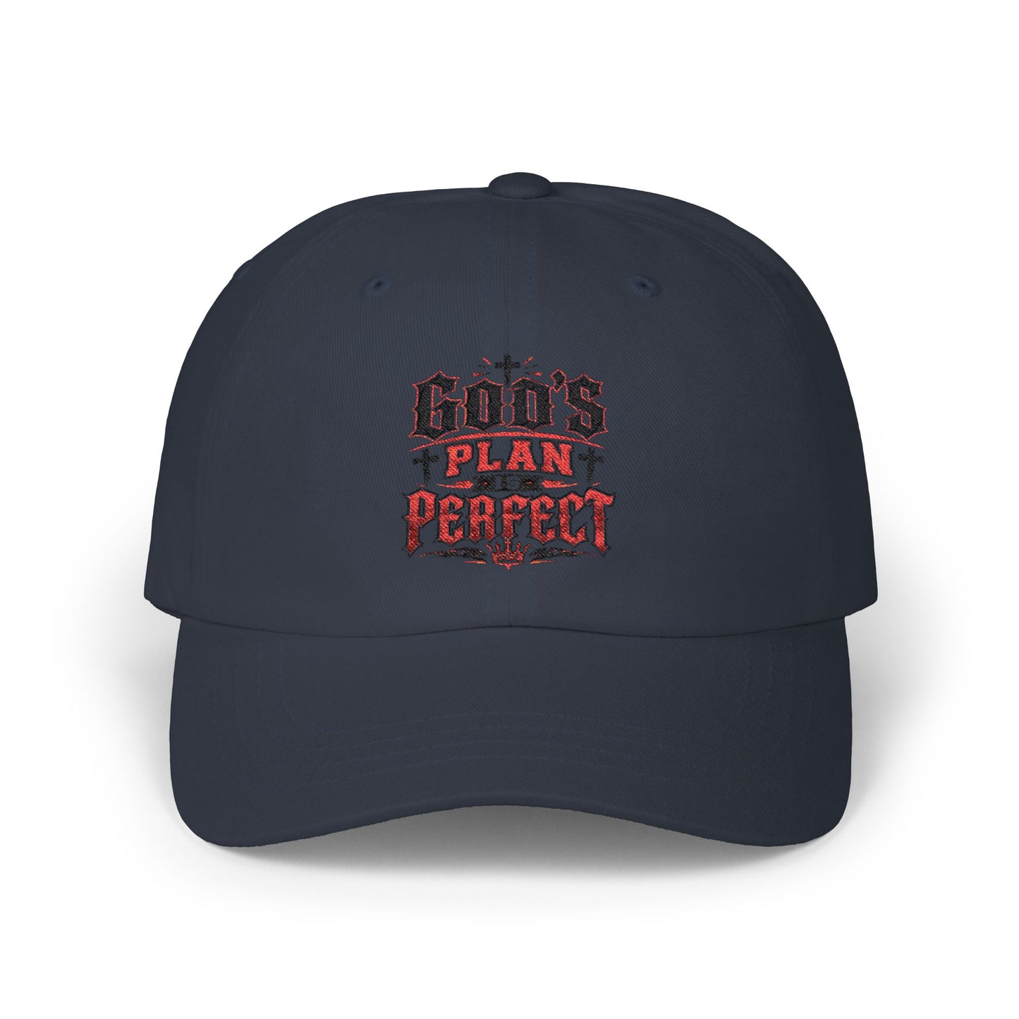 Religious Dad Cap - "God's Plan Is Perfect" Embroidered Baseball Hat