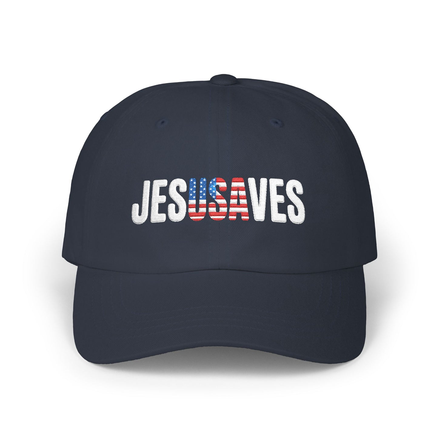 Dad Cap - 'USA Jeans' Distressed Flag Embroidery Baseball Hat