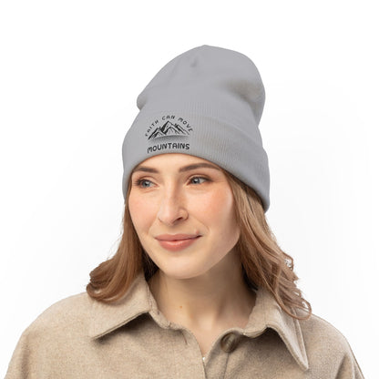 Embroidered 'Faith Can Move Mountains' Knit Beanie