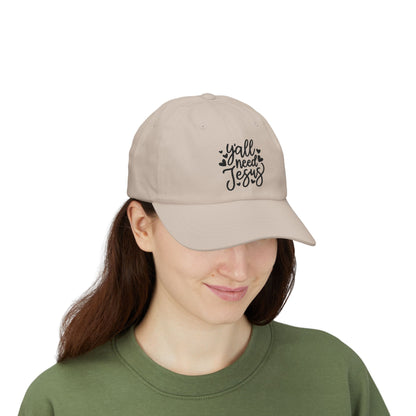 Dad Cap — “Y'all Need Jesus” Embroidered Christian Baseball Hat