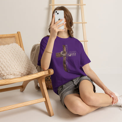Christian Cross T‑Shirt — "For God Loved the World He Gave His Son" Inspirational Tee
