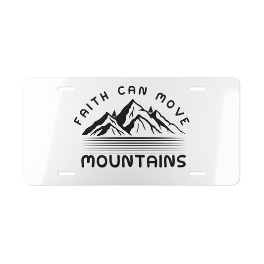 Faith Can Move Mountains Vanity License Plate