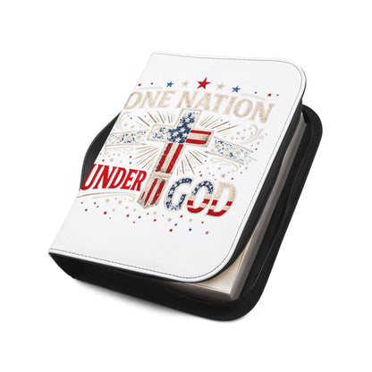 Bible Cover — "One Nation Under God" Patriotic Cross Bible Cover
