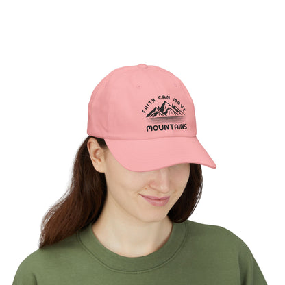 Faith Can Move Mountains Dad Cap – Embroidered Mountain Prayer Hat