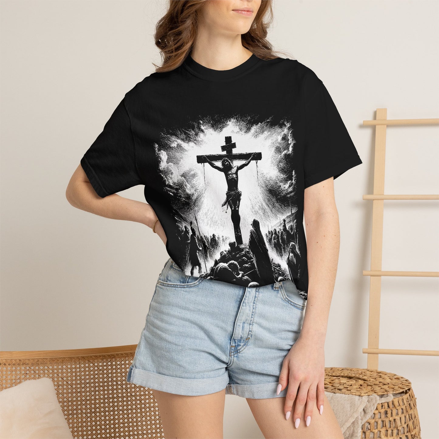 Crucifixion Scene T-Shirt — Religious Christian Faith Graphic Tee