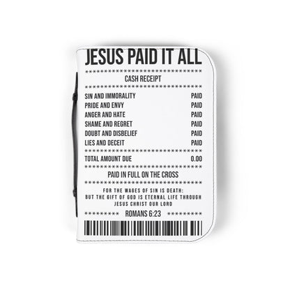 Bible Cover — "Jesus Paid It All" Receipt Design (Romans 6:23)