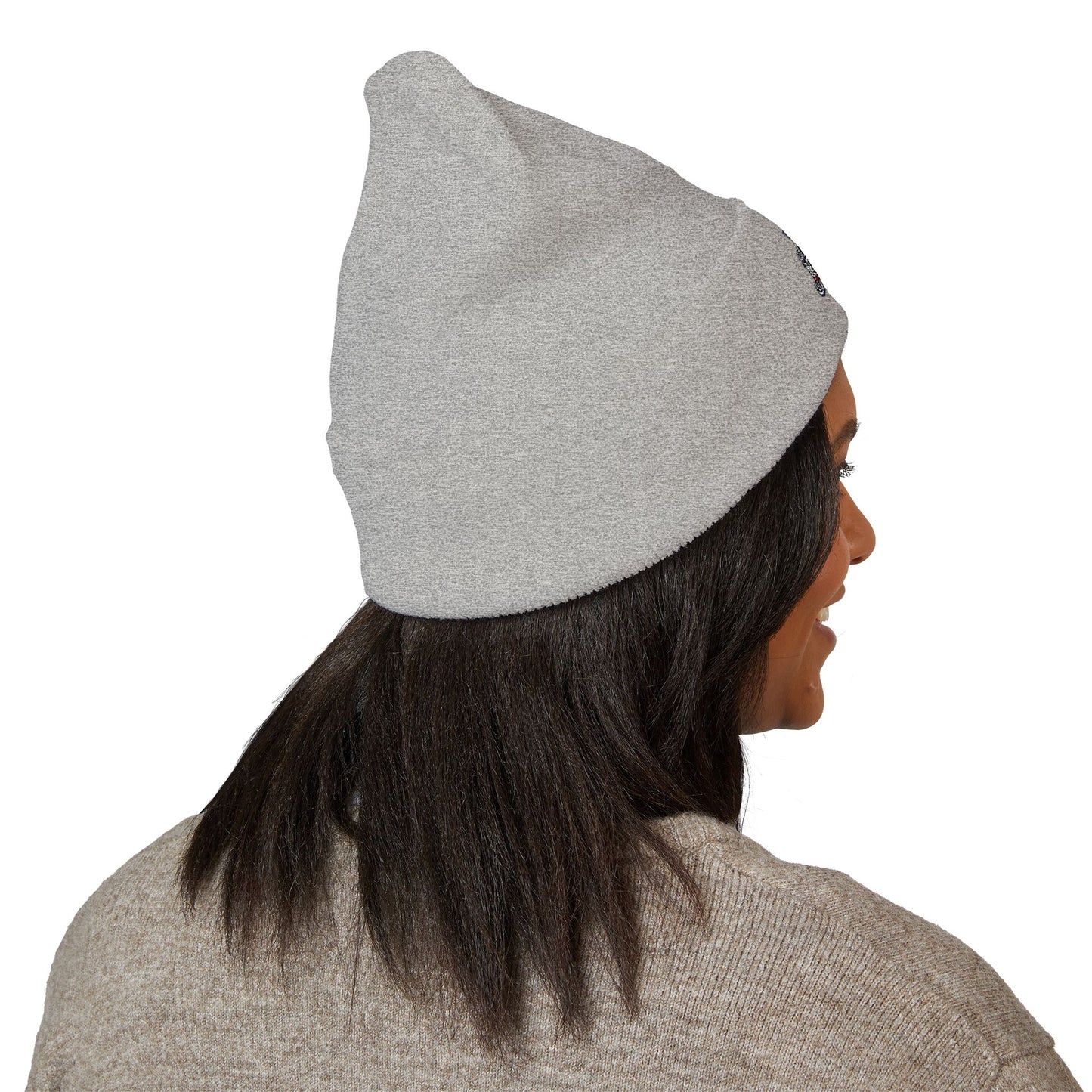 Embroidered 'Jesus' Crown Cuffed Beanie — Christian Faith Winter Hat
