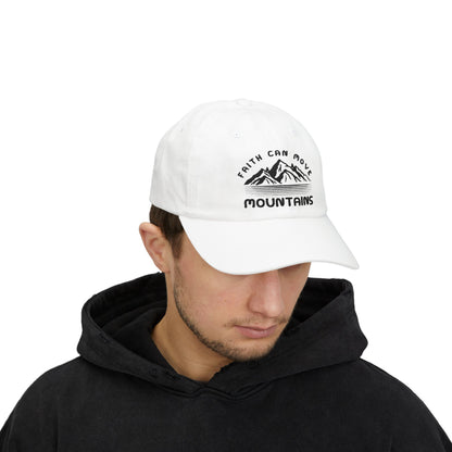 Faith Can Move Mountains Dad Cap – Embroidered Mountain Prayer Hat
